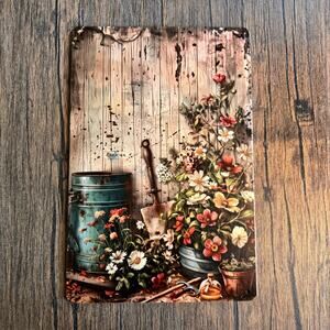 Wall Hanging Sign Metal Sign Flower Home Decor Gardening NEW Gift FAST SHIP